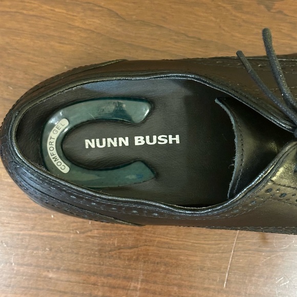 🌟HP🌟Nunn Bush Black Leather Nelson Wingtip Dress Casual Oxford 10M - Picture 7 of 13